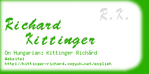 richard kittinger business card